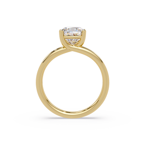 Anillos de Boda Personalizados de Oro Puro de 14K con Diamante Cultivado en Laboratorio de 2.00 Ct con Corte Cojín, Certificado IGI, Anillos de Compromiso de Tallo Ancho - Product Image 3