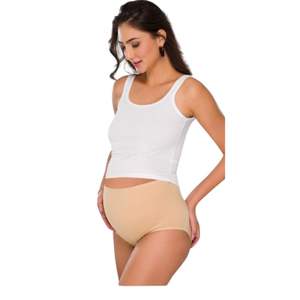 Bragas exclusivas de algodón transpirable para mamá con logotipo en la cintura, estilo romántico de punto a cuadros de tiro medio para comodidad durante todo el día - Product Image 1