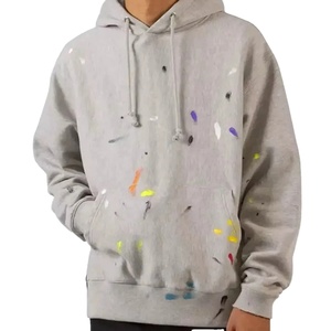 Sweat-shirts et sweats à capuche pour hommes grande taille, délavés à l'acide, délavés au soleil, délavés, à épaules tombantes, unis, en provenance du Pakistan, 100% coton - Product Image 1