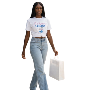 T-shirt graphique It's Giving Legacy pour femmes, en coton doux, col rond, manches courtes, vêtements décontractés à la mode pour tous les jours - Product Image 6