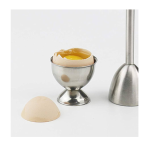 Ensemble de coupelles à œufs en acier inoxydable poli miroir argenté de haute qualité, pour hôtels, à prix abordable - Product Image 4