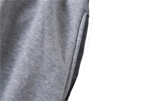 Sweat-shirt à capuche gris unisexe avec cordon de serrage, jogging de couleur unie, ensemble décontracté, poches latérales pleine longueur, matière en coton - Product Image 4