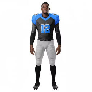 Uniforme de Fútbol Americano Personalizado de Primera Calidad OEM, Impresión Personalizada, Tallas Grandes, Sublimación Completa, 100% Poliéster, Número de Jugador Personalizado - Product Image 1