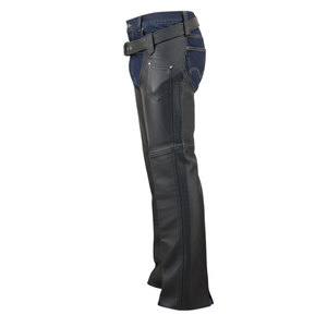 Premium Genuine Leather <b>Half</b> <b>Chaps</b> Men Stylish Western Horse Riding Equestrian Horse Riding Wear Leather <b>Chaps</b> - Product Image 3