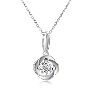Collar con colgante de diamante moissanita más vendido, con diseño de piedra brillante para mujer, disponible a un precio asequible. - Product Image 1