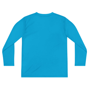 Camiseta Juvenil de Manga Larga Azul Claro con Gráfico Bordado, Cuello Redondo, Algodón Suave, Informal, para la Escuela, Uso Diario - Product Image 2