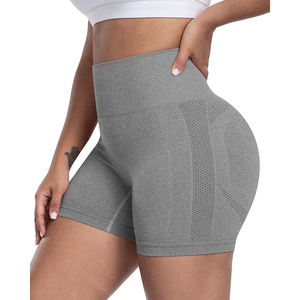 Shorts de sport sans coutures taille haute, effet galbant fessier, contrôle du ventre, tissu extensible doux pour la gym et le yoga - Product Image 2