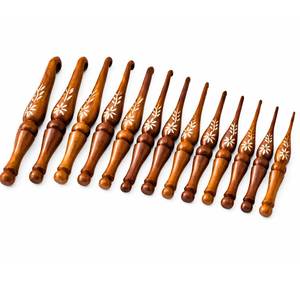 Stylish Wooden <b>Crochet</b> <b>Hook</b> With Natural Wood Texture For Elegant And Comfortable <b>Crochet</b> Craft Work - Product Image 1