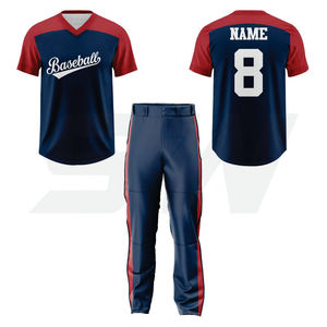 Conjunto de Uniforme de Béisbol con Cuello en V Unisex, Sublimado, Transpirable, al Por Mayor, Ropa Deportiva, Marca STORM WEAR, Última Tendencia - Product Image 1