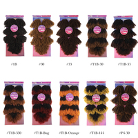 6+1 Bundles avec closure, cheveux synthétiques super doux, résistants à la chaleur, pour usage en salon