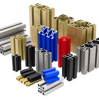 Profils d'extrusion en aluminium série 6000 industriels 2020 3030 4040 4545 4080 4590 8080, profilés en aluminium à rainure en T pour portes OEM