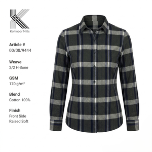 เสื้อเชิ้ตผ้าแฟลนเนลชาย 100% ผ้าฝ้าย 170GSM ลายตารางเฮอร์ริงโบน แขนยาว รับผลิตแบบ OEM ODM - Product Image 3