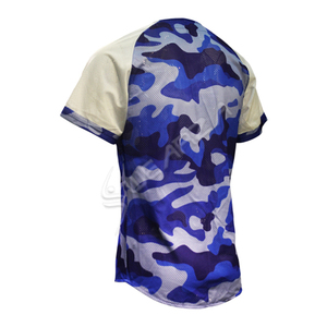 Nouveau design de t-shirt de baseball camouflage, impression par sublimation personnalisée, maillot de baseball personnalisé, maillots de baseball sans manches personnalisés - Product Image 3
