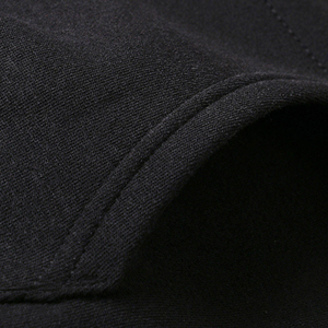 Sweat-shirt à capuche noir pour homme, manches raglan, séchage rapide, tricoté, couleur unie, coupe classique, pour l'automne - Product Image 6