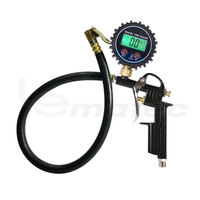 Gonfleur de pneus numérique pneumatique de précision LEMATEC DTI-13G OEM avec jauge de pression rétroéclairée 2,5 pouces, entrée d'air 1/4 pouce, tuyau de 43 cm, précis