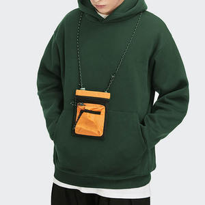 Sweat à capuche personnalisé pour homme, coupe oversize, épaules tombantes, pull épais 100 % coton, poches fonctionnelles, sweat à capuche pour homme - Product Image 5