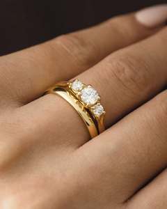 แหวนหมั้นเพชรโมอิสซาไนต์ดีไซน์วงแหวนซ่อน Astwo Custom เงินแท้ 925 น้ำหนัก 1 กะรัต ระดับความสะอาด VVS สำหรับงานแต่งงาน - Product Image 3