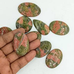 Cabujones de Unakita Natural, Mezcla de Formas, Piedras Sueltas Pulidas Hechas a Mano para Joyería, Venta al por Mayor, Suministro a Granel - Product Image 4