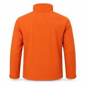 Veste Softshell Homme Personnalisée Coupe-Vent Résistante à l'Eau en Polyester OEM avec Col Montant Zippé et Poche Poitrine pour Vêtements de Travail Extérieurs – Fabricant - Product Image 3