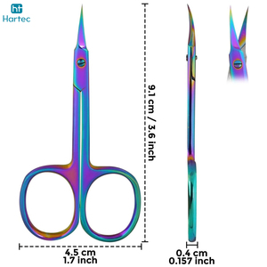 Rainbow Plated Nail <b>Trimmer</b> & Carry Pouch Durable Stainless Steel Beauty Tool for Salon Aesthetic Results Manicure Nail Scissors - Product Image 2