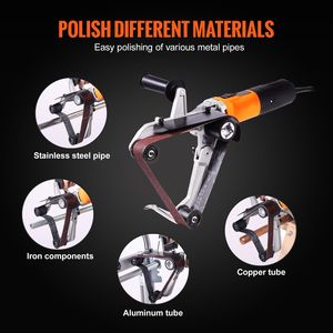 Lucidatrice Professionale per Tubi da 1000W, Levigatrice a Nastro a 6 Velocità Variabili, 1100-3200 giri/min, Pialla Elettrica, Macchina per Smerigliatura - Product Image 6