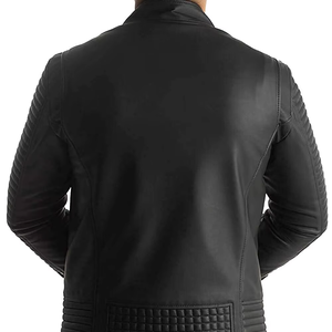Veste en cuir enduit légère pour homme, coupe-vent, imperméable, décontractée, résistante, écologique, style urbain - Product Image 4