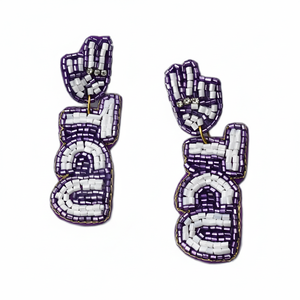 Vente en gros de Trick Treat Boucles d'oreilles pendantes à message perlées en feutre Boucles d'oreilles pendantes à la mode pour les fêtes d'Halloween saisonnières - Product Image 5