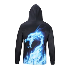 Sudadera con Capucha AFAN SMART SHOP para Hombre, Cuello Redondo, Corte Holgado, 100% Poliéster, Felpa, Estampado Digital de Dragón 3D, Secado Rápido - Product Image 5