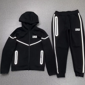 Nouvel ensemble de survêtement décontracté pour homme 2025 – Veste à capuche en molleton technique avec logo personnalisé et pantalon de jogging deux pièces - Product Image 4