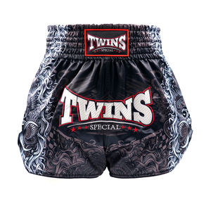 Nuevos Pantalones Cortos de Muay Thai con Logotipo Blanco para Hombre, Ropa de Entrenamiento de MMA, Corte Regular, Duraderos, Transpirables, Ligeros, Estampados - Product Image 4