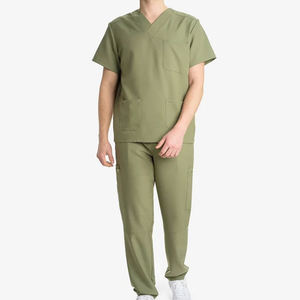 Hospital Medical Men's <b>Doctors</b> Scrubs Uniforms <b>Sets</b> 100% Cotton Quick Dry Breathable Customizable Comfortable All Sizes - Product Image 5
