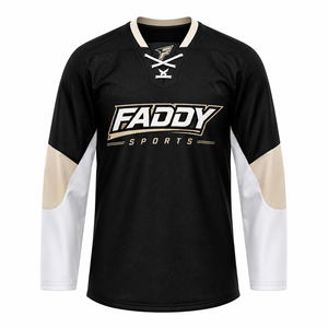 Maillot de hockey sur glace personnalisé par sublimation, respirant, uniforme d'entraînement d'équipe, haute qualité, à lacets, vêtements de sport pour hommes, vente en gros de chemises - Product Image 1