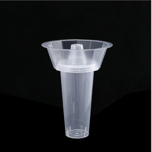 Vasos de Plástico Transparente PP de 500/700 ml para Té con Leche, con Tazón para Frutas y Snacks de 90 mm de Diámetro y Soporte para Bandeja - Product Image 4