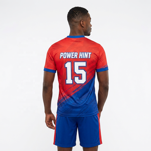 Conjunto de Uniforme de Fútbol Sublimado de Último Diseño, Camiseta y Pantalones Cortos de Entrenamiento, Ropa Deportiva de Secado Rápido para Adultos - Product Image 2
