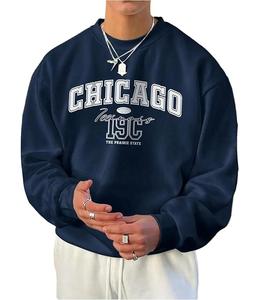 Sudadera de algodón cómoda para hombre, de manga larga, con cuello y hombros caídos, estampada, de la marca OEM, la más vendida, procedente de Bangladesh. - Product Image 1