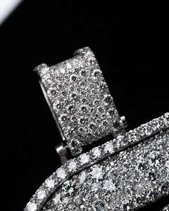 จี้ห้อยคอแฟชั่นฮิปฮอปแบบสั่งทำพิเศษ ประดับเพชรโมอิสซาไนต์ VVS เงินสเตอร์ลิงสุดหรู ดีไซน์เก๋ไก๋พร้อมตัวอักษรตามสั่ง - Product Image 4