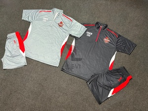 Conjunto Deportivo Personalizado para Entrenamiento, Camiseta de Manga Corta con Cierre de Cremallera y Pantalones Cortos, Conjunto de Fútbol para Hombre - Product Image 4