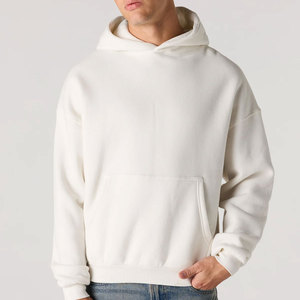 Men's Winter Pullover Hoodie 100% Cotton Fleece Fabric 220g-550g Customizable Printed Design Kangaroo Pocket No <b>String</b> - Product Image 5