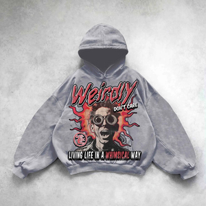 Sweat à capuche noir à épaules tombantes en coton biologique 100% de haute qualité, imprimé avec logo personnalisé - Product Image 1