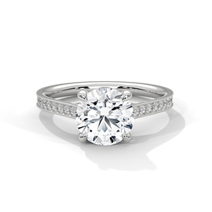 Hot Selling Wholesale Price Jewelry Crafted From 14k Prong Set White Gold GRA Certified Elegant Design Engagement <b>Ring</b> For Her - Product Image 1