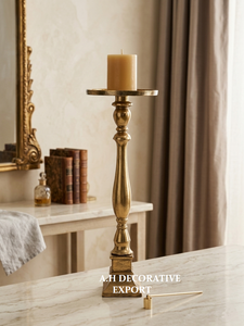 Modern Slim Gold Candle Stand Decorative Metal Pillar Candelabra for Wedding <b>Table</b> Vintage Style Gold Taper Stand Hotel Party - Product Image 2