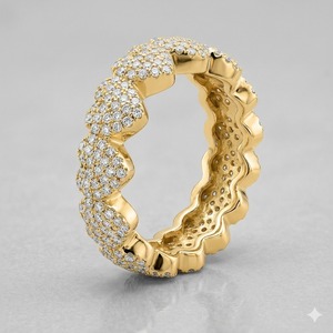 Nuevo Diseño 2026 Anillo de Diamantes en Forma de Corazón Chapado en Oro de 925 Plata de Ley con Diamantes Cultivados en Laboratorio en Oro Amarillo Sólido de 10K/14K - Product Image 5