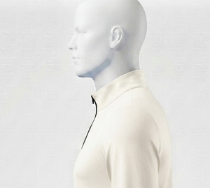 เสื้อแขนยาวผู้ชายแบบถักสีครีม คอตั้ง ทรงปกติ ใส่ได้ในฤดูใบไม้ร่วง - Product Image 4
