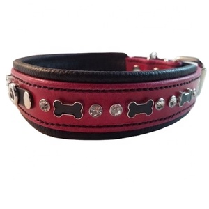 Handmade Premium Quality Fancy Leather <b>Dog</b> <b>Collar</b> Solid Rivet Soft Padding Available All Sizes Direct Wholesale Manufacturer - Product Image 1