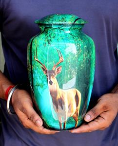 โกศบรรจุอัฐิโลหะขนาดเล็กแบบส่วนตัวสำหรับแบ่งปันเถ้ากระดูกระหว่างเด็กหรือญาติ เพื่อรักษาความใกล้ชิดกับคนที่รัก - Product Image 3