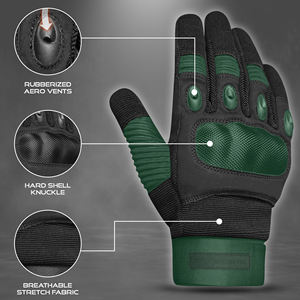 Guantes de Motociclismo de Diseño Moderno, Hechos de Cuero, con Agarre Fuerte en la Palma, Antideslizantes, con Protección de Goma - Product Image 2