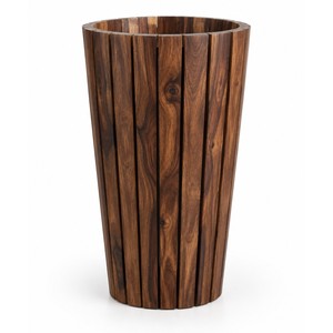 Jardinière à lattes en bois d'acacia rustique artisanale - Pot de plante d'intérieur écologique |   Vente en gros depuis Moradabad - Product Image 1