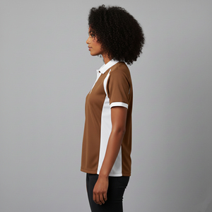 Polos pour femmes 100% coton, vente en gros, logo brodé personnalisé, respirants, manches courtes, 2 couleurs, confortables. - Product Image 2