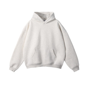 Sweat-shirt à capuche oversize pour homme, couleur unie, en coton French Terry, décontracté, coupe classique, manches régulières, avec poche - Product Image 2