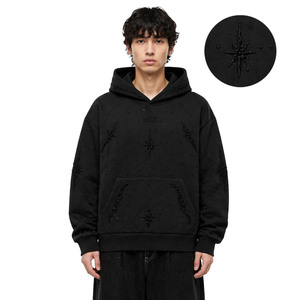 Sudadera con Capucha Personalizada con Bordado 3D de Alta Calidad, Ajuste Holgado, Forro Polar de Algodón de 400 g/m², MOQ Bajo, Sudadera para Hombre - Product Image 1
